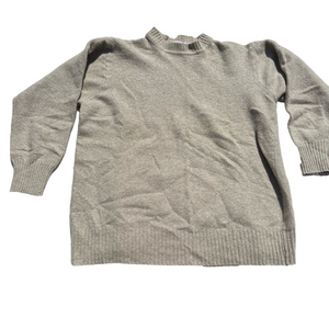 EU Marex Italian Cashmere Beige Mock Neck Sweater